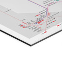 Wandbild BVG Berlin - Netzplan Berlin - Alu-Dibond