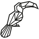 Muursticker Origami Toekan