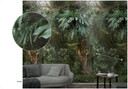 Tapet Fototapet junglemotiv grøn,Blomst 2,70 x 1,59 m