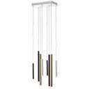 Pendelleuchte Eddy, braun, 180 x 40 cm, Metall