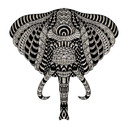 Sticker mural tête d'éléphant 01