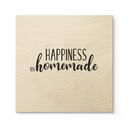 Plakat drewniany Happiness is homemade 02 - Square