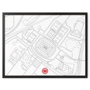 Poster Eintracht Frankfurt - Stadionkarte