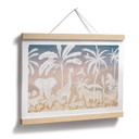Plakat Jungle Paradise z dzikimi zwierzętami - Ombre - Kikki Belle