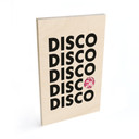 Plakat drewniany Retro Disco Vibes Typografia - Kerr-Dineen
