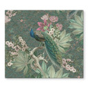 Kogeplade med påfugl i tropisk have på mosaik - Bloomery Decor
