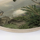 Obraz drewniany Sir Edward - sanktuarium małp - okrągły