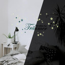 Sticker mural - Paradis pour les rêveurs + étoiles fluorescentes