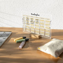Tischaufsteller zum Beschriften - Stundenplan Gräser - transparent - 30x20 cm