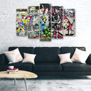 5 stykke lærredstryk Graffiti Street Art