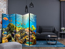 Paravent Séparation de pièce - Aventure sous-marine , 5 pièces - 225x172 cm