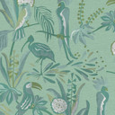 tapet jungle grøn hvid - tapet fugle planter - fleece tapet blomster stue
