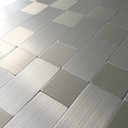 azulejos Adhesivos 3D patrón de mosaico de metal - 30,5 x 30,5 cm