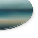 Glasschilderij Rotko Blush - Turquoise Horizon - Sir Edward x Grigory Gladarev - Rond
