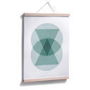 Plakat Nouveauprints - Okręgi i trójkąty aqua