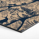 Hexagon Wanddecoratie Dierensilhouetten in het Noordse Bos - Oliver Robins - Alu-Dibond