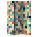 Paravent Séparation de pièce - Pousses de couleur, 3 pièces