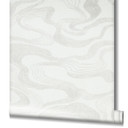grafisk tapet, non-woven tapet Kumano hvid