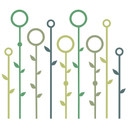 Sticker mural - Prairie Abstraite