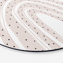Tableau sur alu-Dibond rond uplusmestudio arc-en-ciel à pois