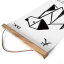 Textielposter Geometrische Hond Origami - Krygowski