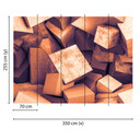 ikke-vævet tapet ConcreteBlocks betonlook fototapet Designwalls i orange