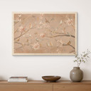 Holzbild Vögel auf Kirschblüten - Cheney