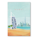 Fototapet Dubai Beach - Burj Al Arab - Rivers – print på aluminium (Alu-Dibond)