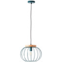 Pendelleuchte Oliver, blau, 130 x 35,5 cm, Holz Pendelleuchte