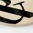 Obraz drewniany Ampersand z czarnego marmuru - okrągły