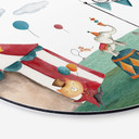 Tableau sur alu-Dibond rond Oliver Robins - Le cirque en folie