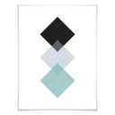 Plakat Nouveauprints - Kwadraty aqua