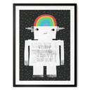 Plakat dla dzieci - Tęczowy robot Śpij Śmiej się Twórz - Treechild