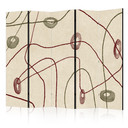 Paravent, Raumteiler freistehend, Trennwand - Labyrinth of Beads - Abstract Minimalism