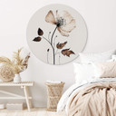 Vægcirkel Dried Flowers in Cream - Treechild – print på aluminium (Alu-Dibond)