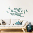 Wandtattoo Glaube an Wunder, Liebe und Glück + Leuchtsterne