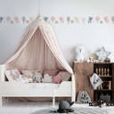 Børnetapet, non-woven tapet Kids Walls hvid, blå, pink