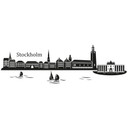 Sticker mural - Stockholm Skyline