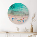 Tableau sur alu-Dibond rond Sisi & Seb - Sur la plage
