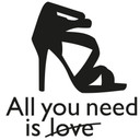 Wallsticker All you need is... (2-farvet)