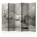 Paravent Séparation de pièce - Cheval sauvage , 5 pièces - 225x172 cm