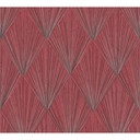 Livingwalls Fleecetapet, Metropolitan Stories Art Deco Ava New York, Metallic, Rød, Sort
