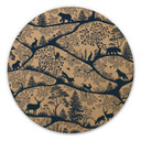 Houten Wanddecoratie Dierensilhouetten in het Noordse Bos - Oliver Robins - Rond