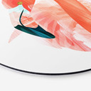 Tableau sur alu-Dibond rond Goed Blauw - Pink Flamingo