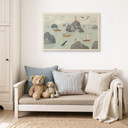Houten Wanddecoratie Maritiem Kustmotief met Vuurtoren - Oliver Robins
