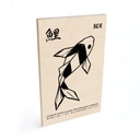 Houten Wanddecoratie Geometrische Koi Origami - Krygowski