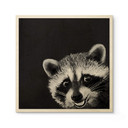 Plakat drewniany Graves - Racoon - Square