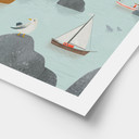 Poster Marint Kustmotiv med Fyr - Oliver Robins