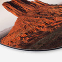 Klippeformation i Monument Valley - Hugonnard - Billede Rund – print på aluminium (Alu-Dibond)