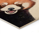 Plakat drewniany Czerwona Panda - Korenkova